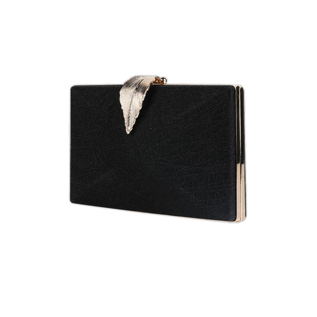 CORIOS Clutch Damen Kette Abendtasche Umhängetasche mit Blatt Schnalle Verschluss Glänzend Schultert