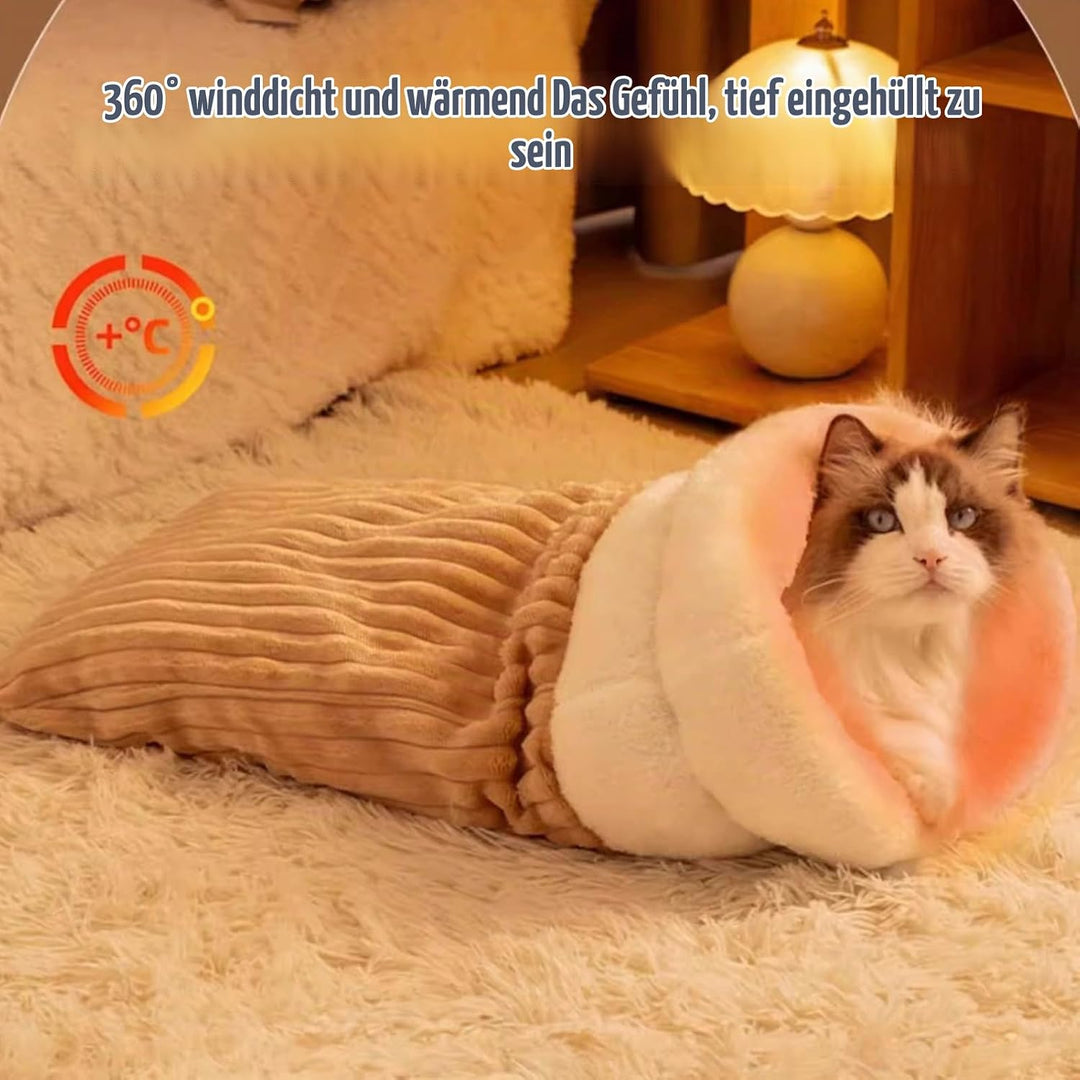 Katzenschlafsack,katzenschlafsack flauschig,Bequemes Katzen Schlafsack,Cat Winter Sleeping Bag,Schla