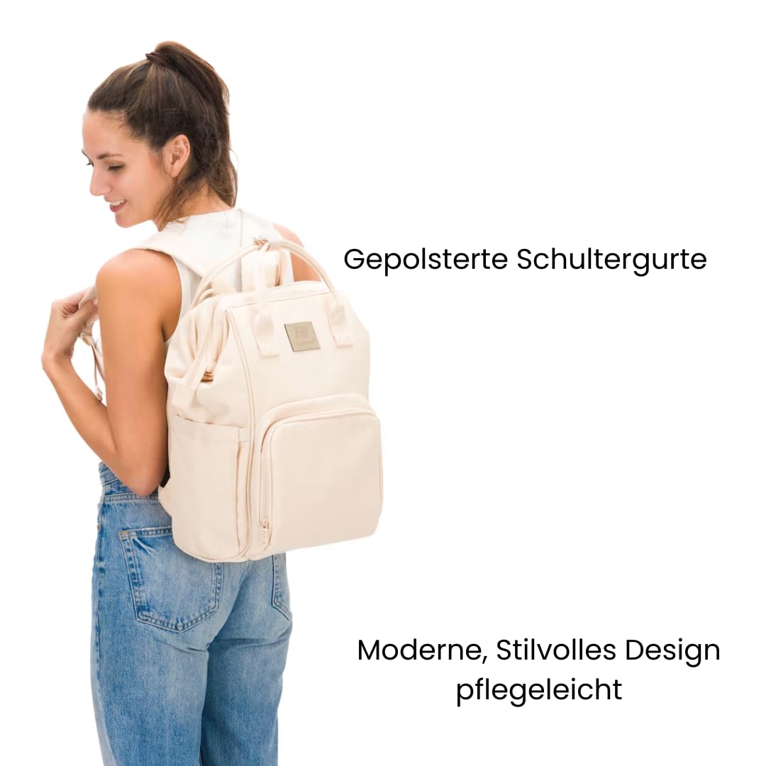 Fillikid Wickelrucksack Barcelona | Geräumiger & stylischer Rucksack mit vielen Fächern, isoliertem