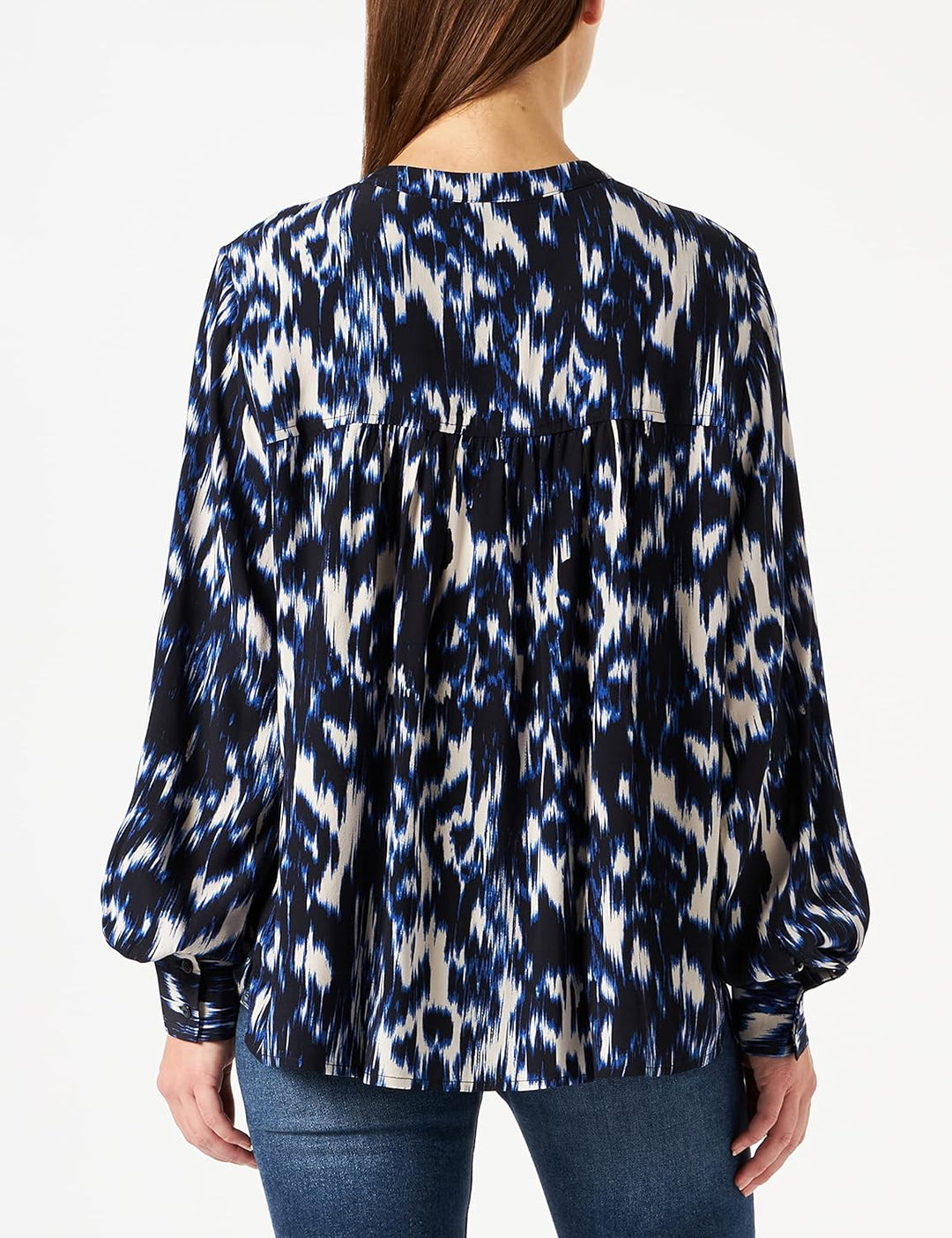 PART TWO Damen Ryapw Sh T-Shirt 32 Dark Navy Ikat Print, 32 Dark Navy Ikat Print