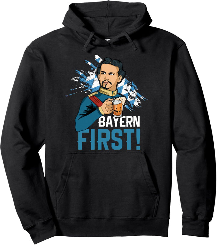 Bayern First - Freistaat Bayern Mit König Ludwig München Pullover Hoodie