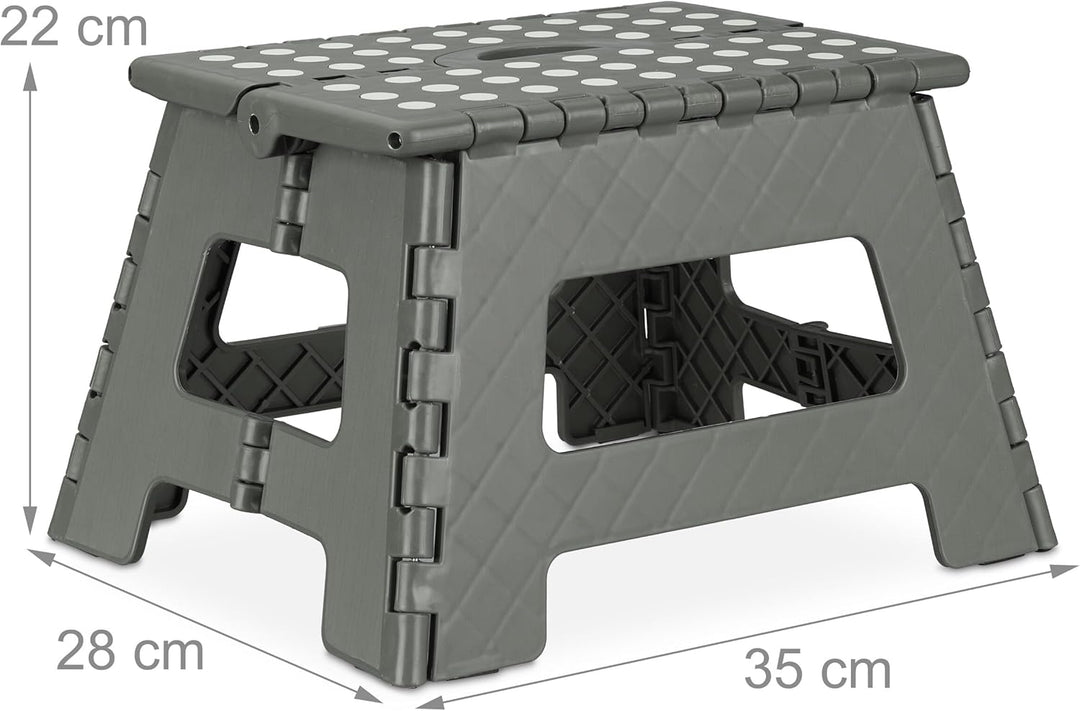 Relaxdays Klapphocker faltbar, 4er Set, Camping Hocker, Kinder Badhocker, bis 150 kg, Kunststoff, HB