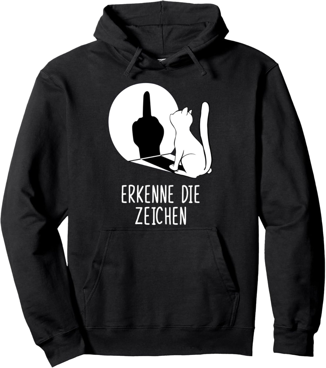 Winkekatze Schatten Katzen Erkenne die Zeichen Pullover Hoodie