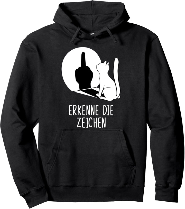 Winkekatze Schatten Katzen Erkenne die Zeichen Pullover Hoodie