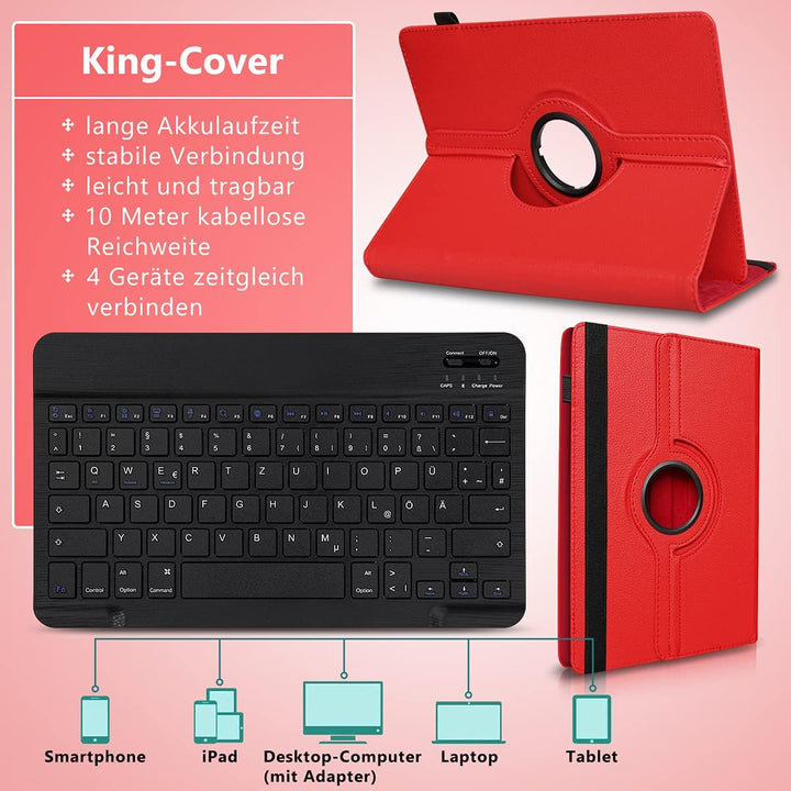 Tablet Hülle kompatibel mit Blackview Tab 20 16 15 13 12 11 10 Pro 9 8 8E Tasche Schutzhülle Bluetoo