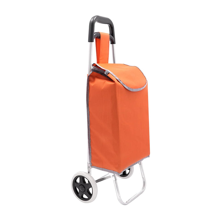 Einkaufswagen, Einkaufstrolley mit Rädern Abnehmbarer Oxford-Stoff Tasche Belastbarkeit 25kg Klappba
