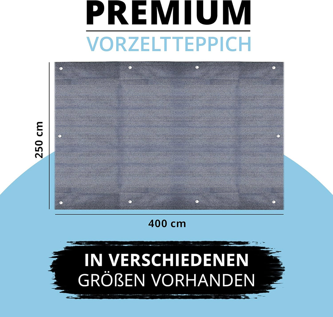Vorzeltteppich – Markisenteppich – Outdoor-Teppich – wasserfest + wasserdurchlässig – Zeltunterlage