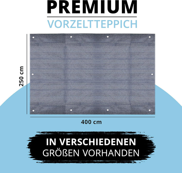 Vorzeltteppich – Markisenteppich – Outdoor-Teppich – wasserfest + wasserdurchlässig – Zeltunterlage