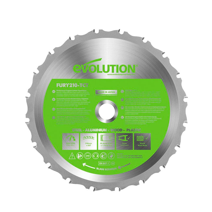 Evolution FURY 210 mm Multifunktionsscheibe, 210 mm