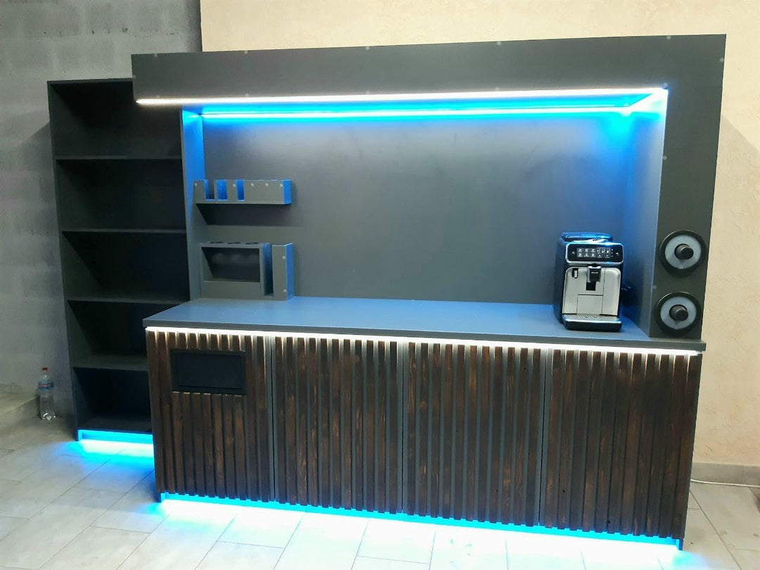 Müllklappe aus pulverbeschichtetem Stahl 350 × 200 mm zum Einbau | Schwarz | Ideal für Cafés, Restau