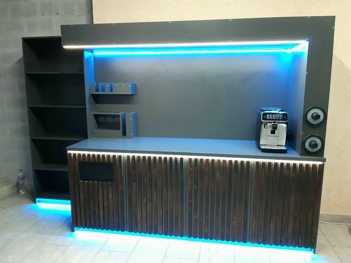 Müllklappe aus pulverbeschichtetem Stahl 350 × 200 mm zum Einbau | Schwarz | Ideal für Cafés, Restau