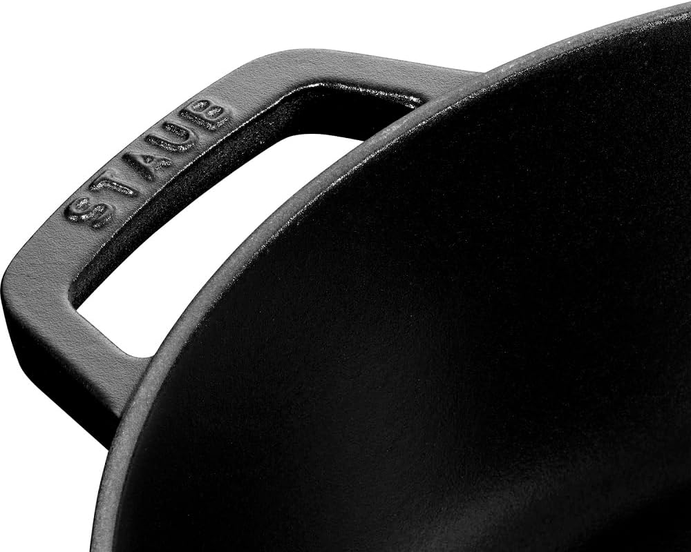 STAUB Gusseisen Bräter, Chistera Tropfenstruktur im Deckel, Rund 24 cm, 2,5 L, Schwarz Schwarz 24 cm