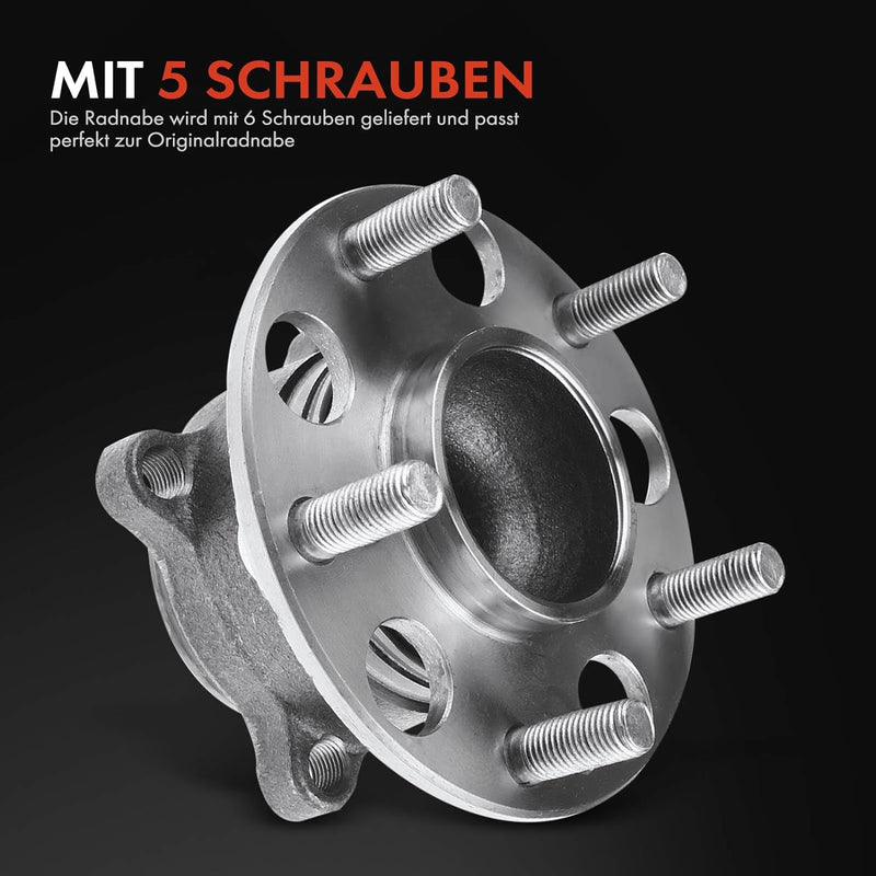 Frankberg Radnabe Radlagersatz Hinten Links oder Rechts Kompatibel mit Accord VIII CU 2.0L-2.4L 2009