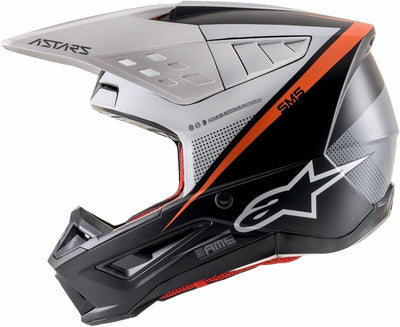 Alpinestars Motocross-Helm Supertech S-M5 Rayon - Black/White/Orange Fluo Matte Black White Orange F