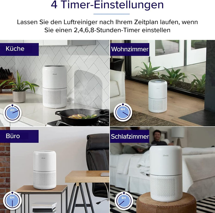 LEVOIT Luftreiniger H13 HEPA Luftfilter für Allergiker, Air Purifier gegen 99,97% von Schimmel Staub