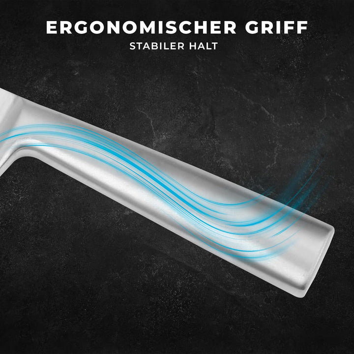 KARL HAUSMANN Messer Set ohne Block - 5 Teilig - Küchenmesser Set aus Edelstahl X30Cr13 - Kochmesser