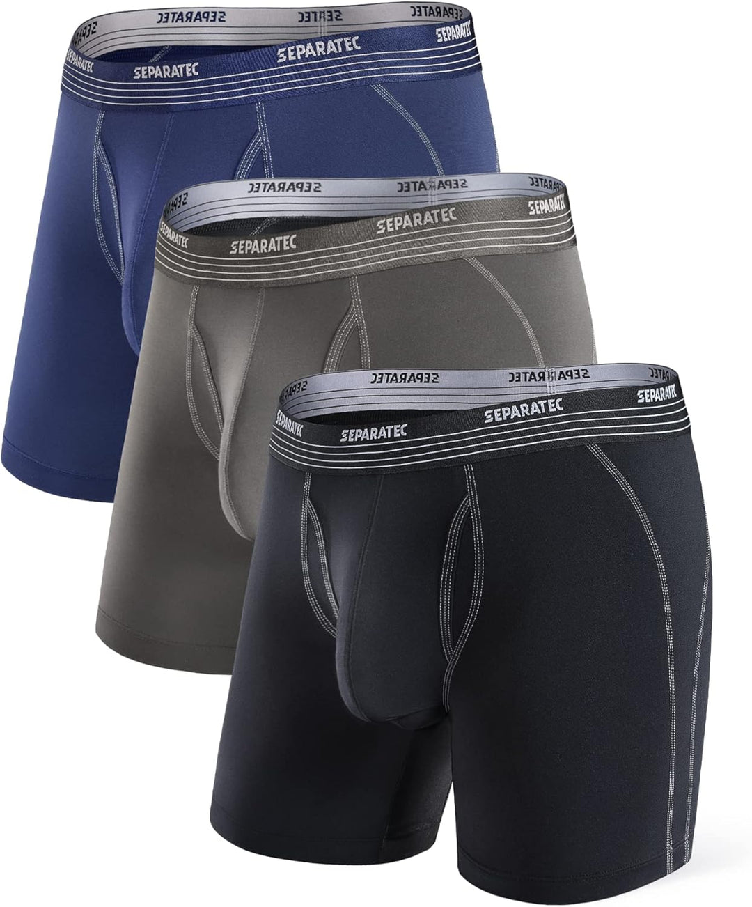 Separatec Sport Boxershorts Herren Schnelltrocknende Unterhosen Männer mit Doppelter Beutel Retrosho