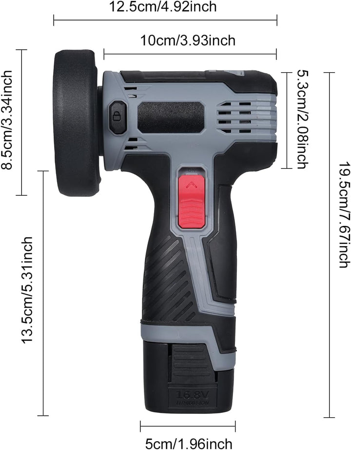 Weytoll Mini Winkelschleifer Akku mit 2 Batterien, 16,8V 1500mAh, 17000RPM mit 10 76-mm-Schneidkling