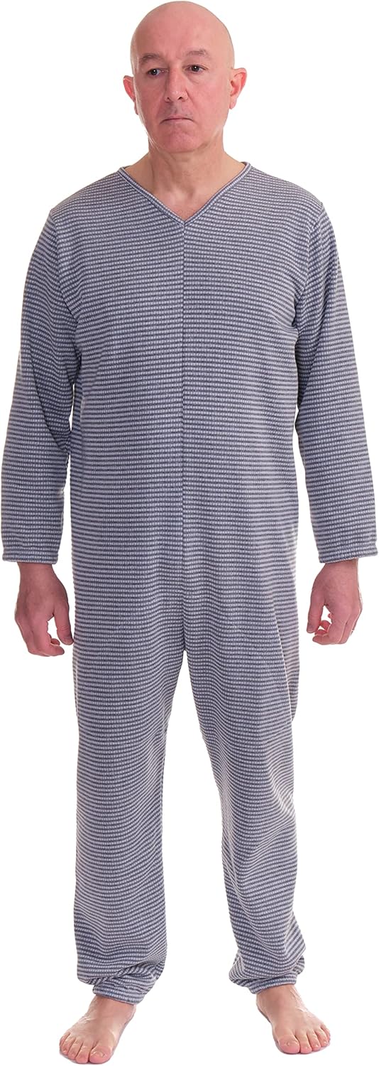 FERRUCCI COMFORT Wintersanitärpyjama mit Rückenreissverschluss - 9014/1 - Für Alzheimer, Inkontinenz
