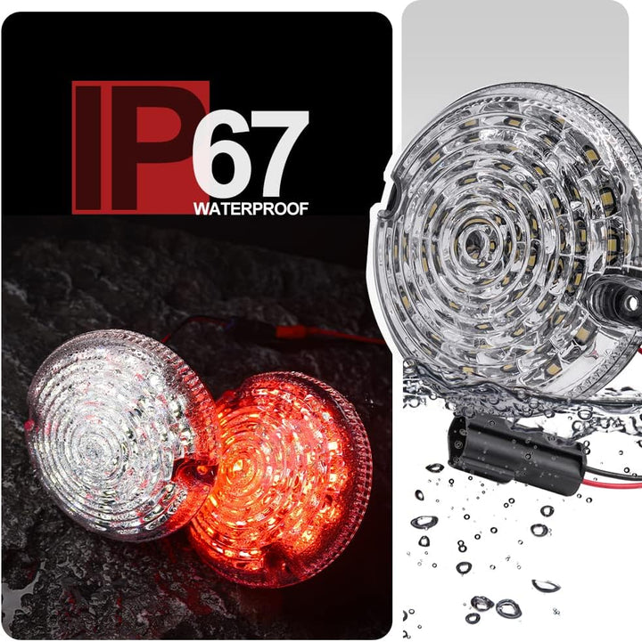 NSLUMO 2 Stueck LED Rückseite Nebelscheinwerfer Rückfahrleuchte Rot Für 01-16 L`and R`over Defender