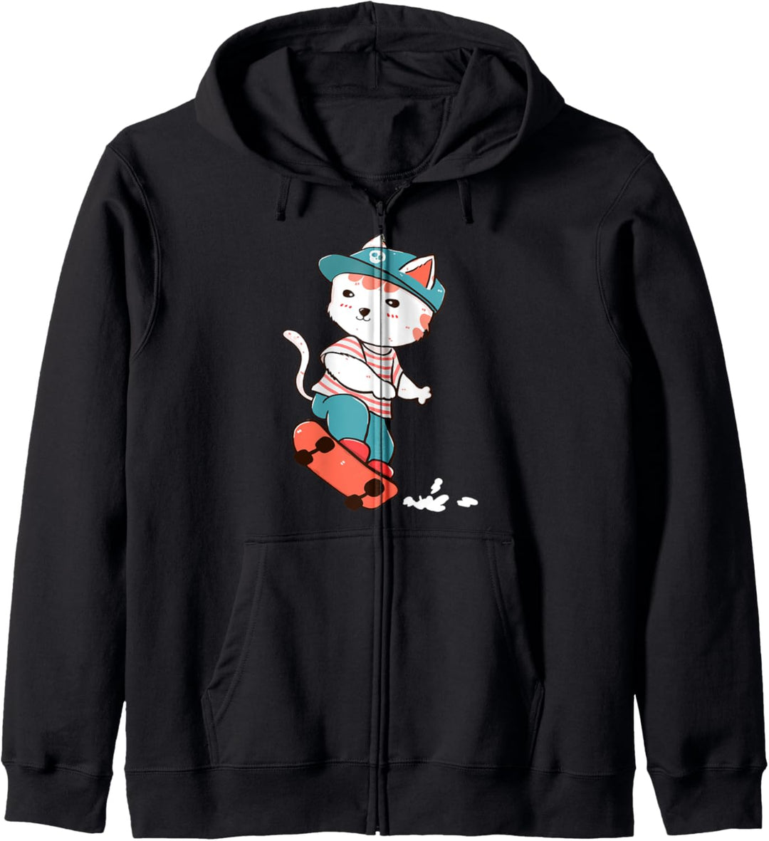 Skateboarding Cat - Skaters Skateboard - Cat Lover Kapuzenjacke