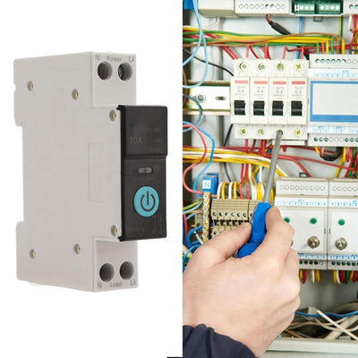 Din Rail Circuit Breaker, Smart WIFI Switch Handy-Fernbedienung, 3 Timing-Modi Kabellose Funktion fü