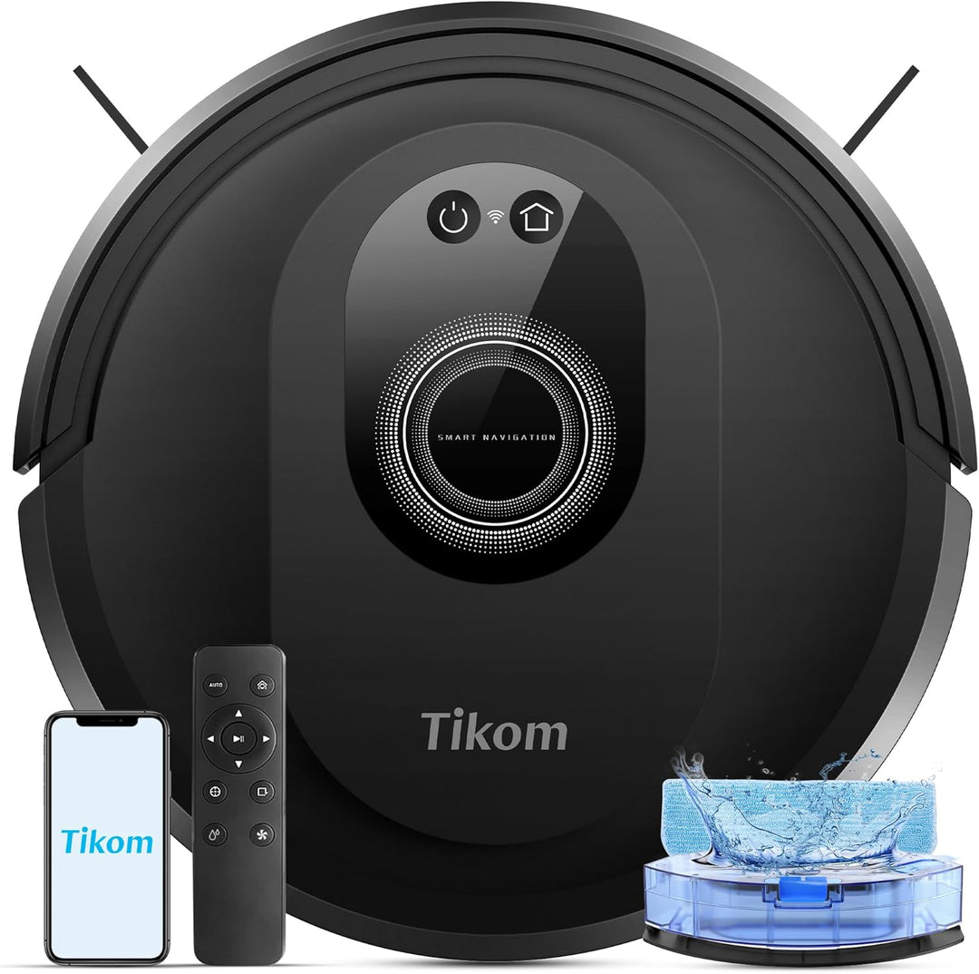 Tikom Saugroboter mit Wischfunktion 2 in 1, G8000 Max Staubsauger Roboter, 5000Pa Starke Saugkraft R