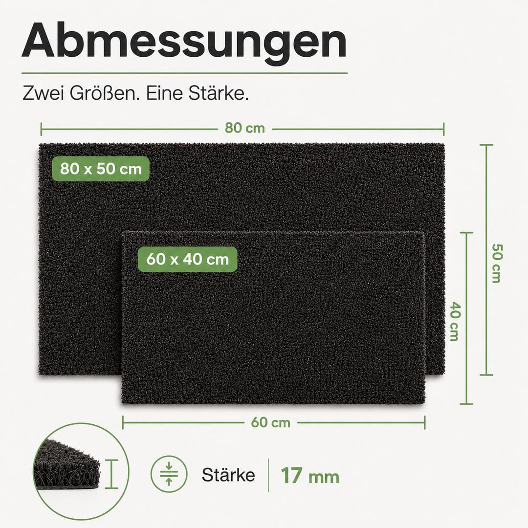 Entrando Fussmatte aus Kokos - optimale Türmatte für den Aussenbereich - rutschfest, wetterfest, für
