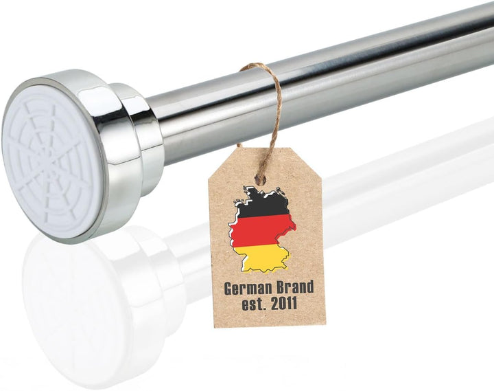INTIRILIFE Teleskopstange in Silber 155-260 cm – Ausziehbare Stange aus Edelstahl vielseitig einsetz