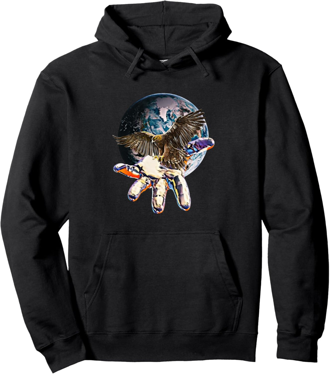 Adler Motiv Raubvogel Pullover Hoodie