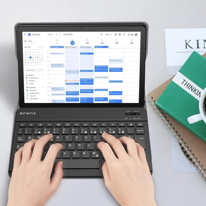 Fintie Tastatur Hülle für Lenovo Tab M10 (3. Gen) Tablet 10,1" TB328 2022, Slim Schutzhülle mit magn