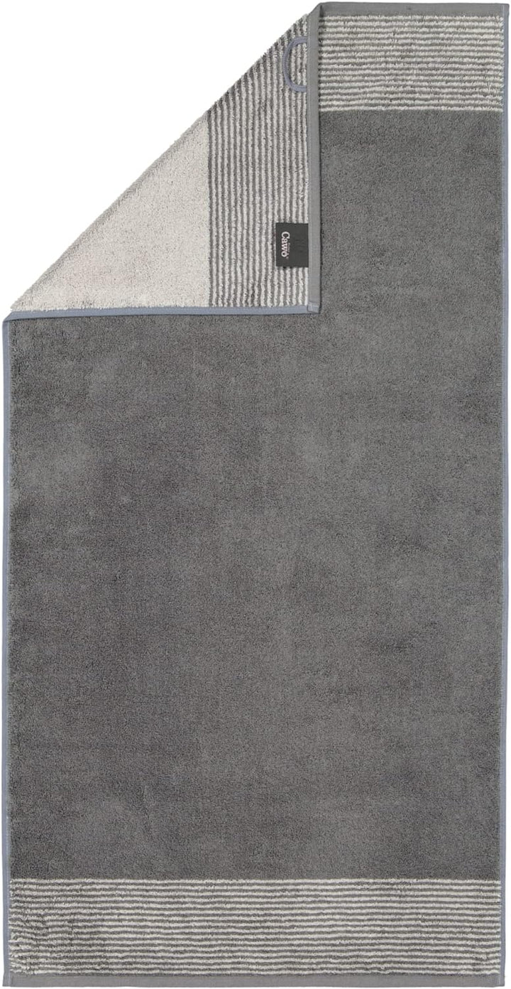 CAWÖ Home Handtücher Luxury Home Two-Tone 590 Schiefer - 77 Duschtuch 80x150 cm, Duschtuch 80x150 cm