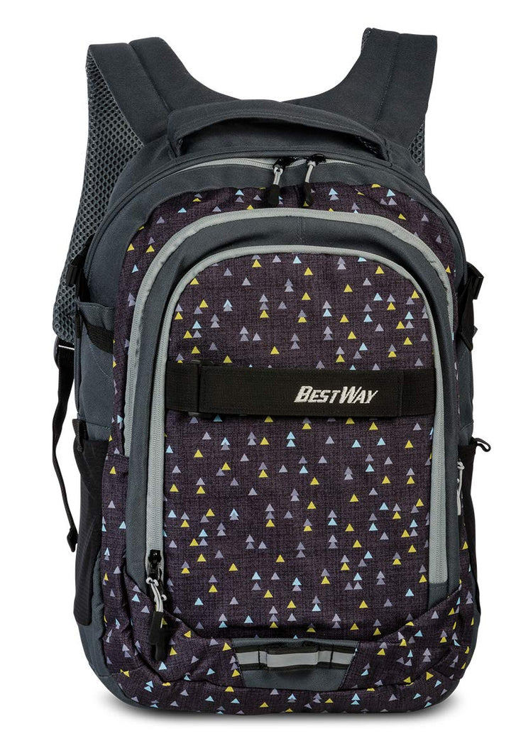 Bestway Rucksack Evolution Air Schulrucksack Laptop-Fach Sportrucksack Freizeitrucksack 26 Liter Gra
