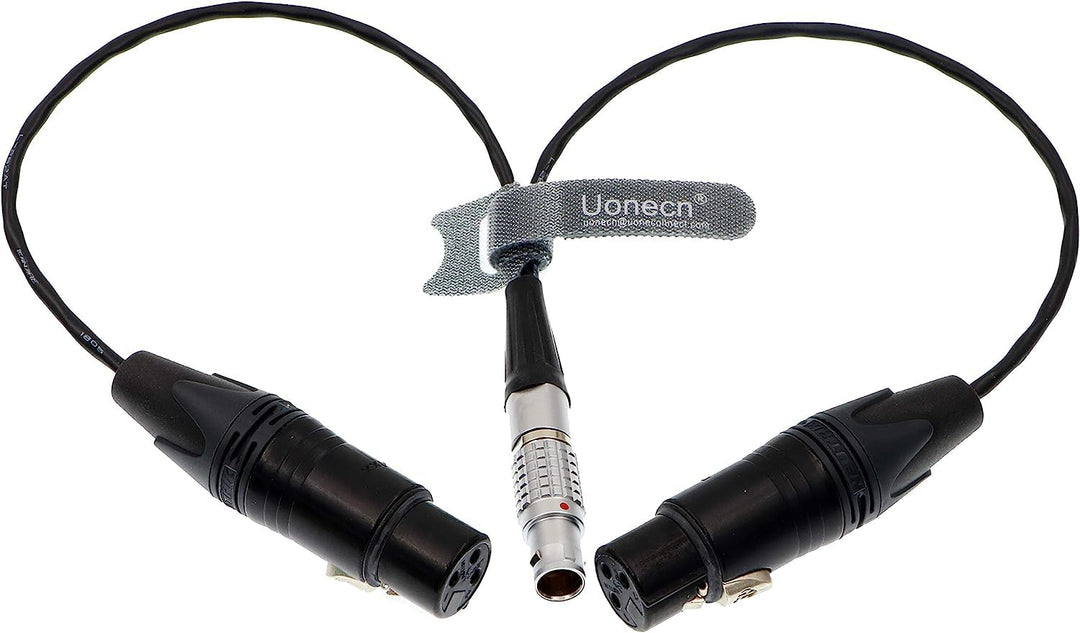 Uonecn 10 Pin auf Dual XLR 3 Pin Female Plug Breakout Cable for Atomos Audio Splitter Cable for Shog