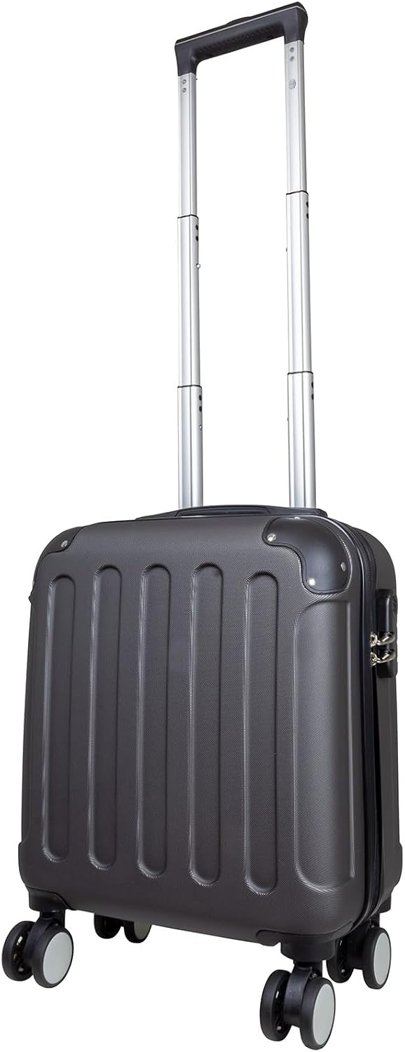 Koffer und Koffer-Set 3-teilig Avalon Hartschale 4 Räder Zahlenschloss (anthrazit, Bordcase - Grösse