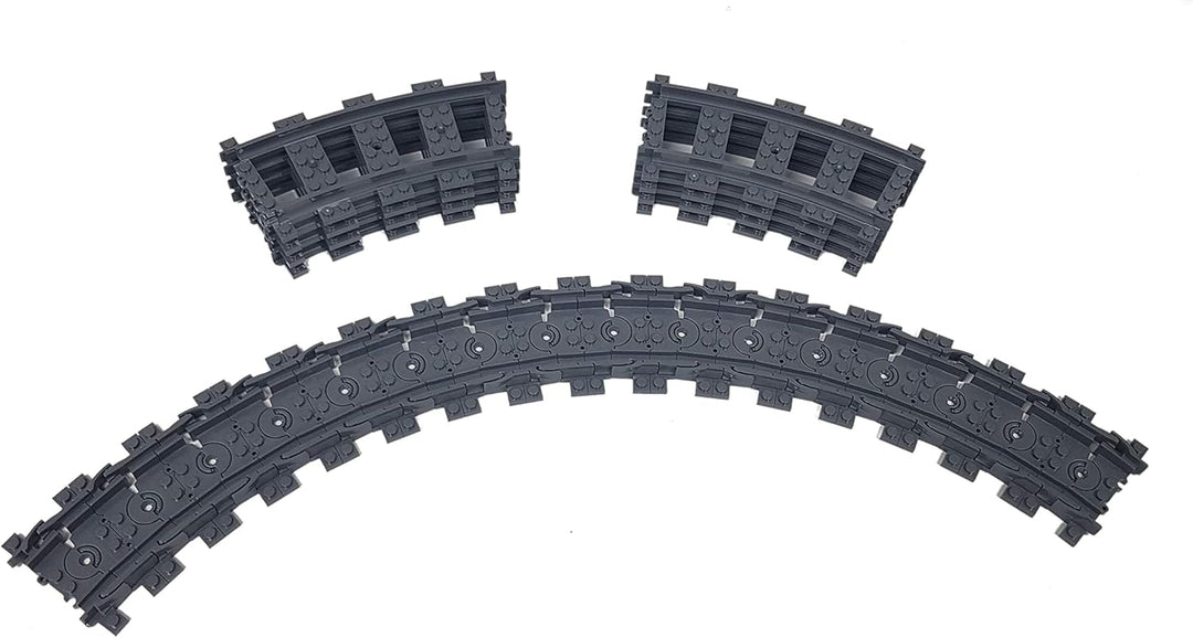 LEGO 8X Gebogene Kurvenschienen Gleise + 16x Flexible Schienen Gleise Gebogene und Flexible Schienen