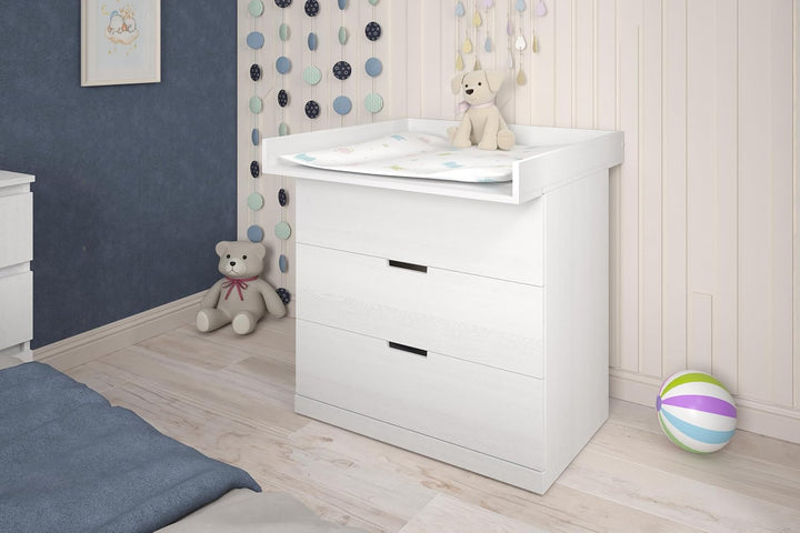 Shefa Kids 801 Universal Wickelaufsatz kompatibel mit Kommoden Malm, Hemnes und Nordli Serie, weiss