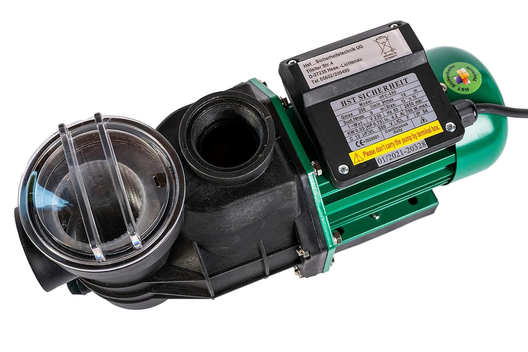 HST Leis Poolpumpe 12m3, 12000 Liter/Std, 550 W I Erweiterbare Filterpumpe mit geringer Energieaufna