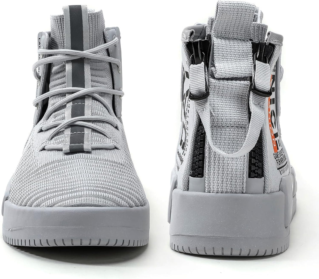 FUSHITON Herren Sportschuhe High Top Turnschuhe Mode Freizeitschuhe Draussen Laufschuhe Sneakers Lei