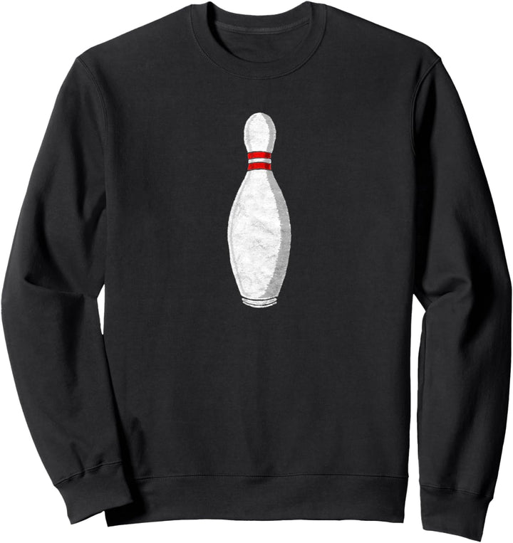 Vintage Lone Bowling Pin Minimalist Retro Graphic Sweatshirt