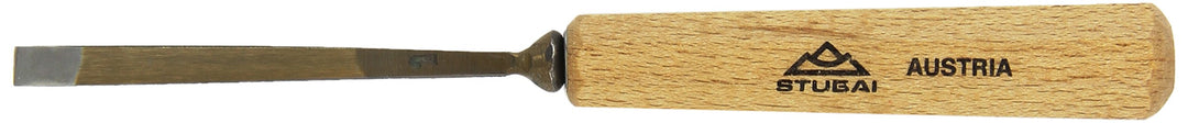 STUBAI Stemmeisen Stechbeitel Serie 52 - Form 1 | Gerades Balleisen 6 mm, mit Holzgriff, für glatte