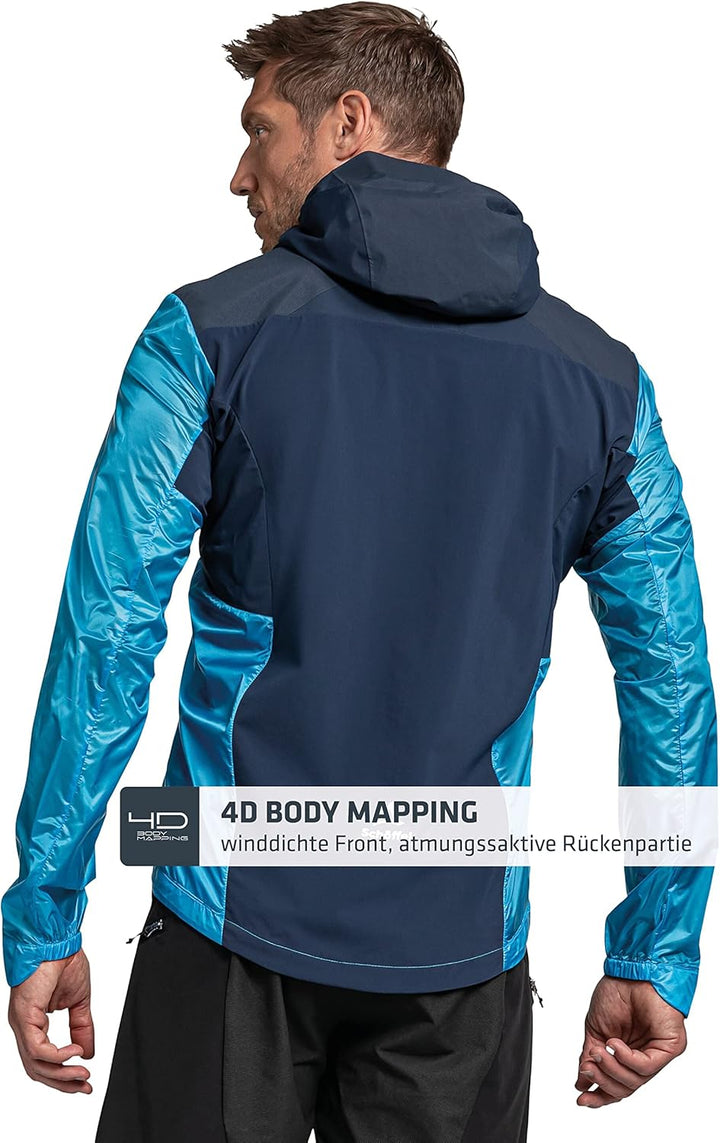 Schöffel Herren Hybrid Jkt Flow Trail M, extrem leichte MTB Jacke, winddichte, atmungsaktive Fahrrad