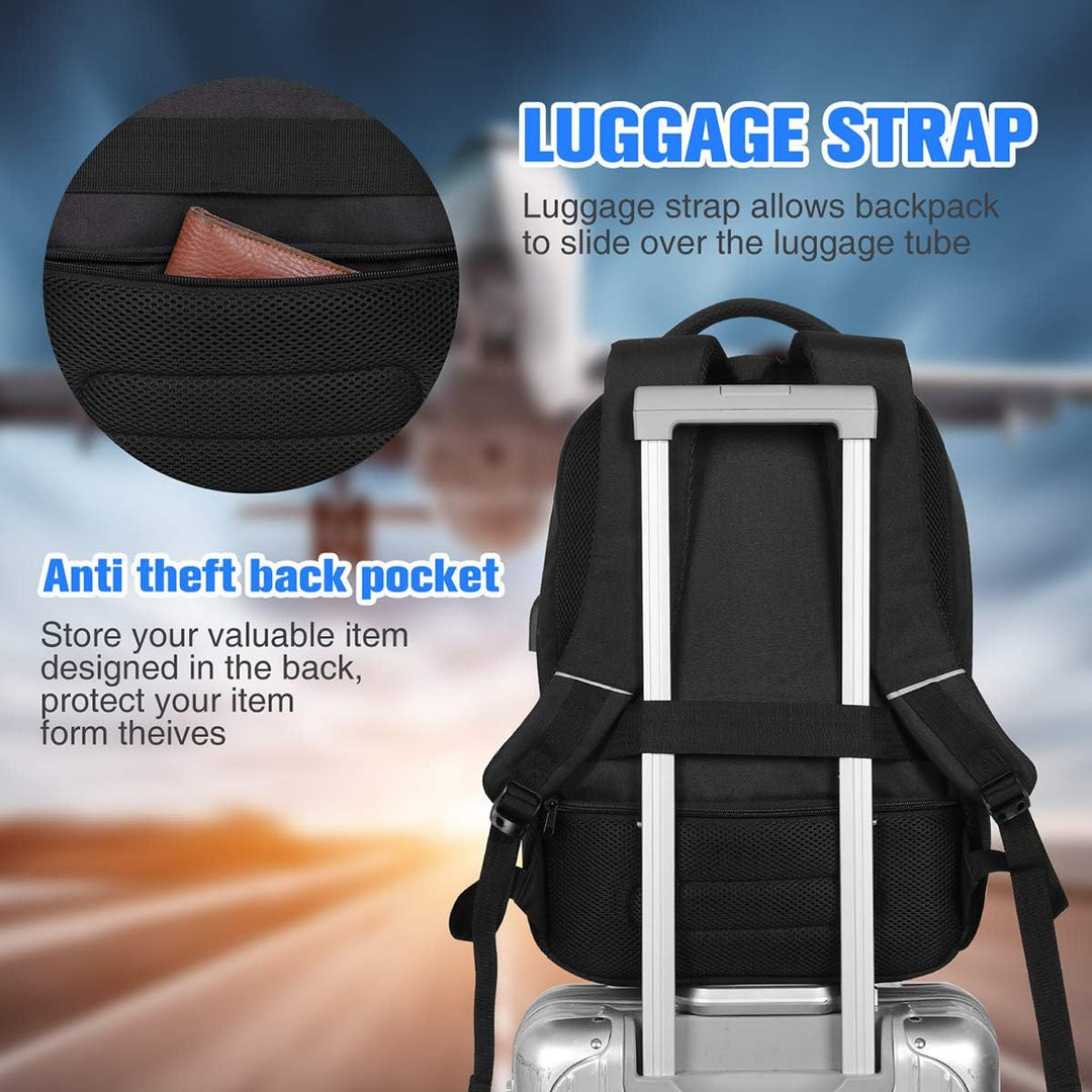 Laptop Rucksack Schulrucksack für 17.3 Zoll Laptop Daypacks für Herren Business Rucksack mit USB Lad