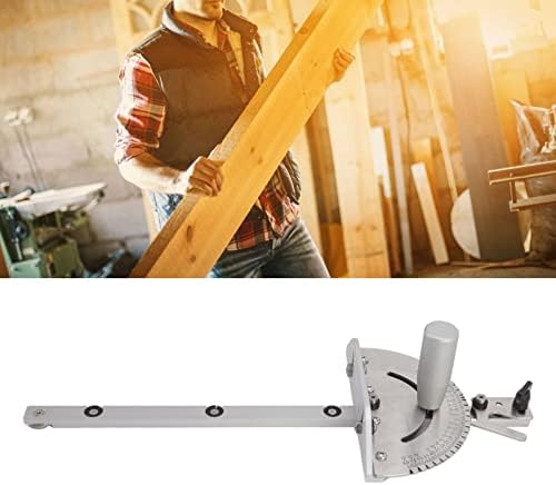 Präzisions-Gehrungsmesser, Aluminium-Tischsäge Gehrungsmesser mit 27-Winkelanschlägen,60 Grad abgewi