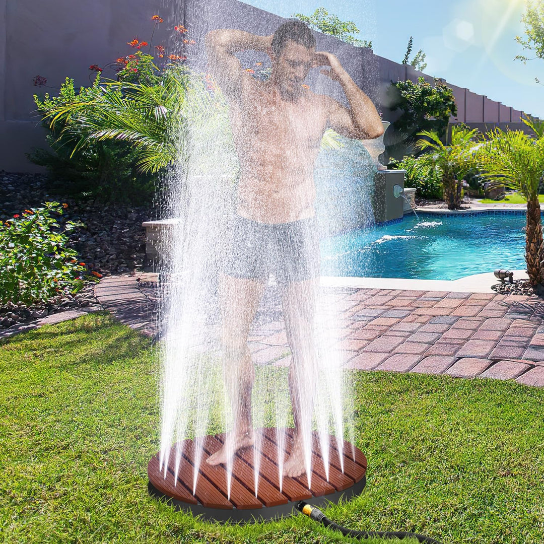 Bodendusche Gartendusche, Aussendusche mit 22 Kupferdüsen, Pooldusche Bis 4m Fontänenhöhe, Einstellb