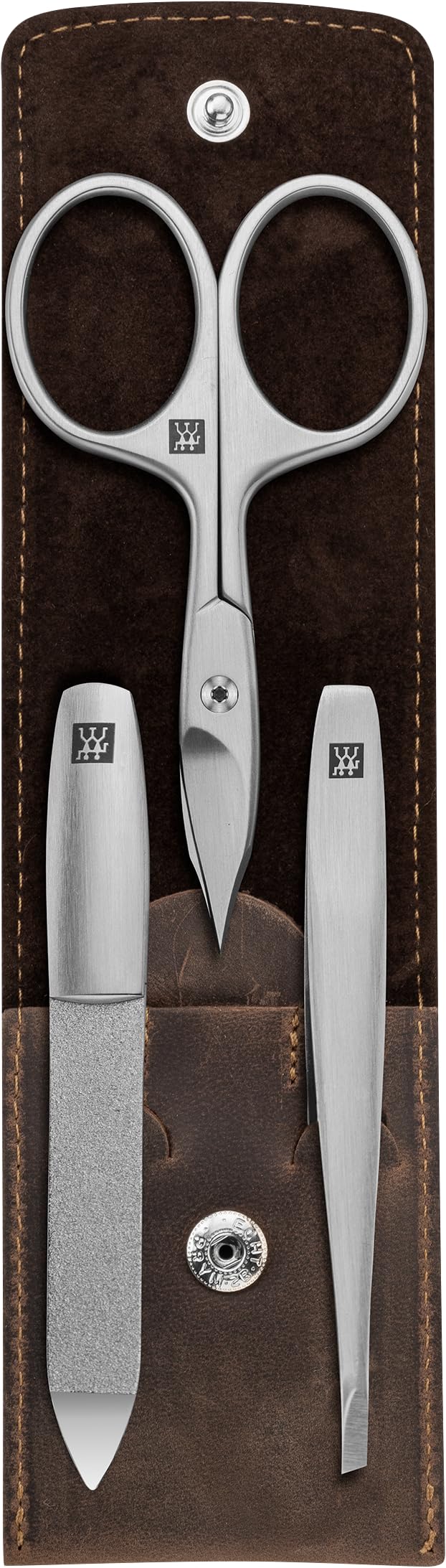 ZWILLING Maniküre und Pediküre Set, Reise Etui Set für Hände und Füsse, Nagelpflege, Echtleder, 3-te