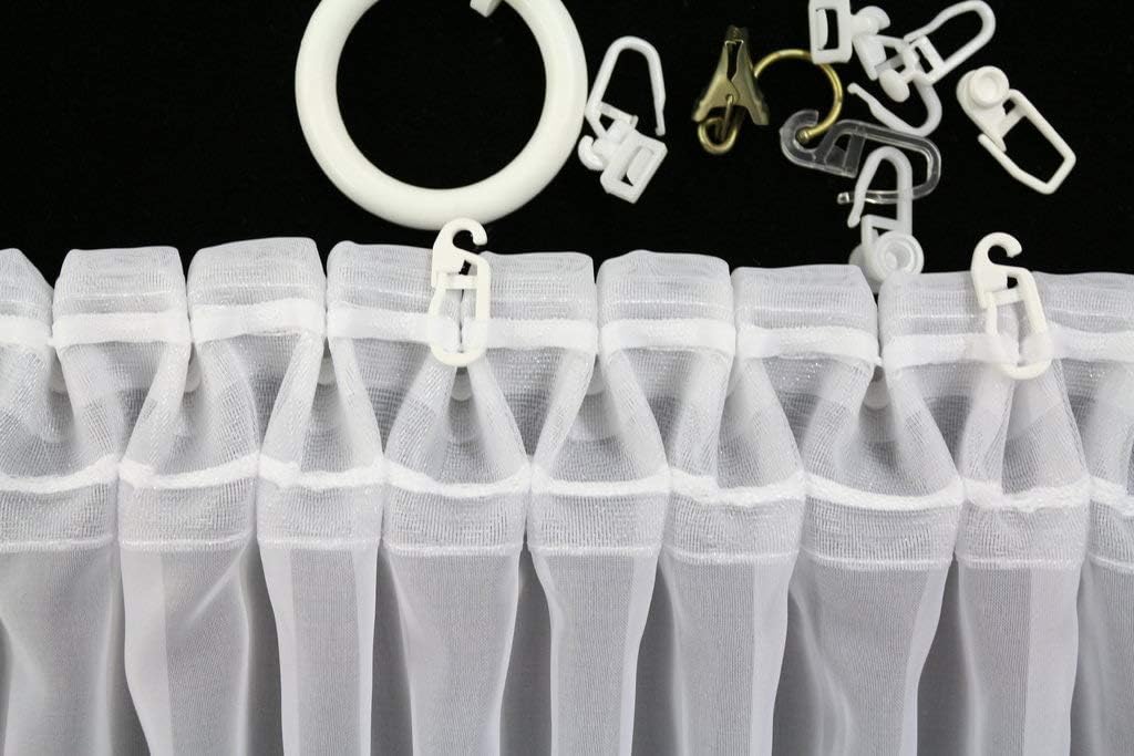 EASYHomefashion Fertiggardine nach Mass Voile Store weiss, massgefertigt, halbtransparent mit SMOKBA