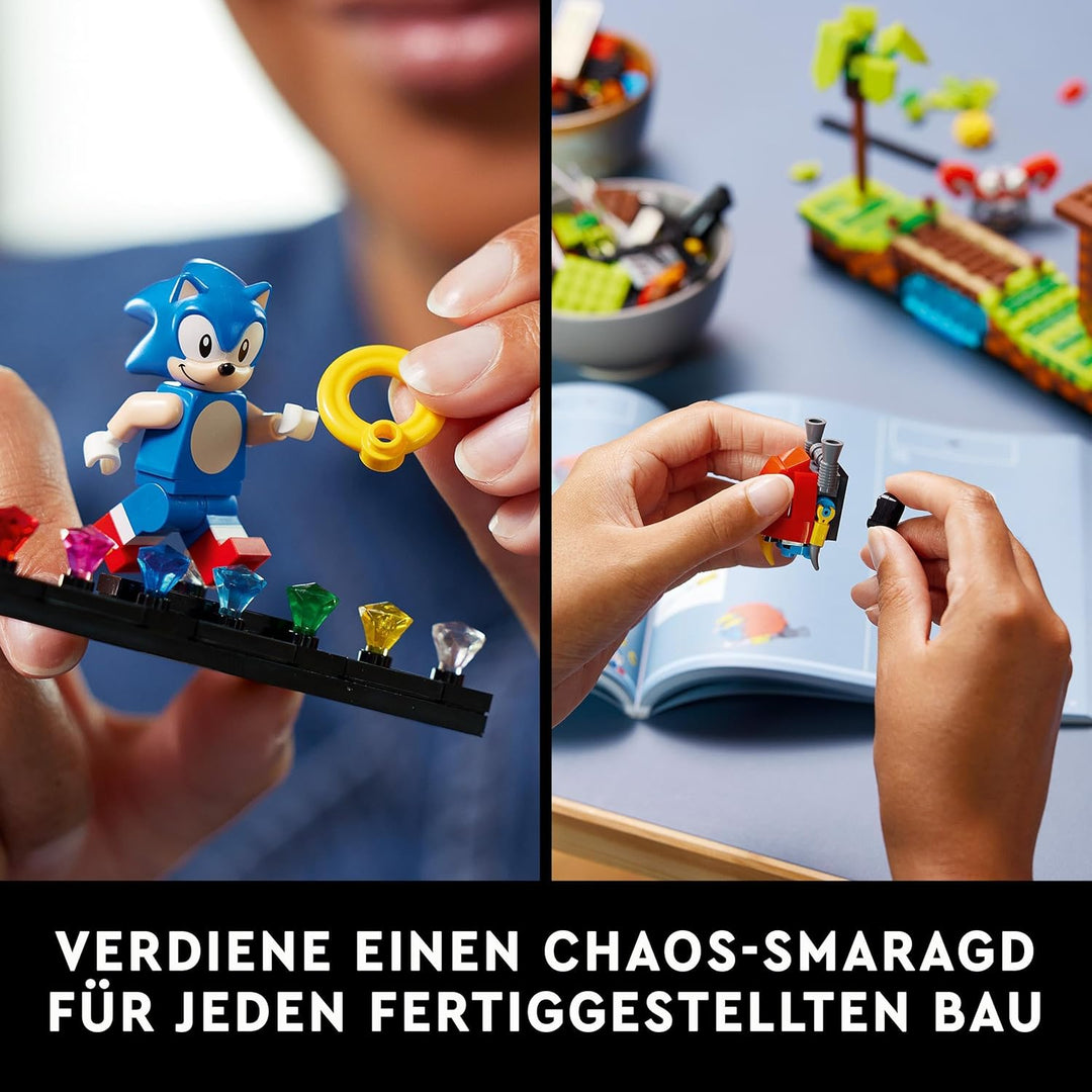 LEGO Ideas 21331 Sonic The Hedgehog – Green Hill Zone Set mit Dr. Eggmann, Egg-Mobil und weiteren Fi