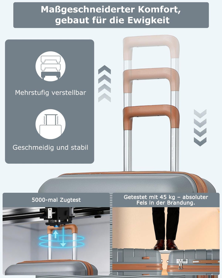 British Traveller Reisekoffer Mittelgross Koffer Trolleys Mittelgross Hartschalenkoffer 100% PP Hand