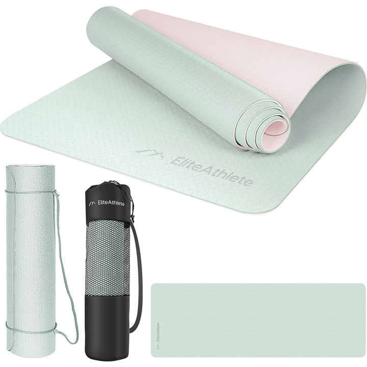 EliteAthlete Yogamatte - Sportmatte - Fitnessmatte - Gymnastikmatte gepolstert &amp; rutschfest für Fitn
